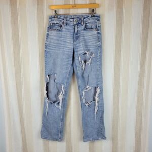 American Eagle Stretch Real‎ Good  Curvy Straight Jeans Blue Size 6